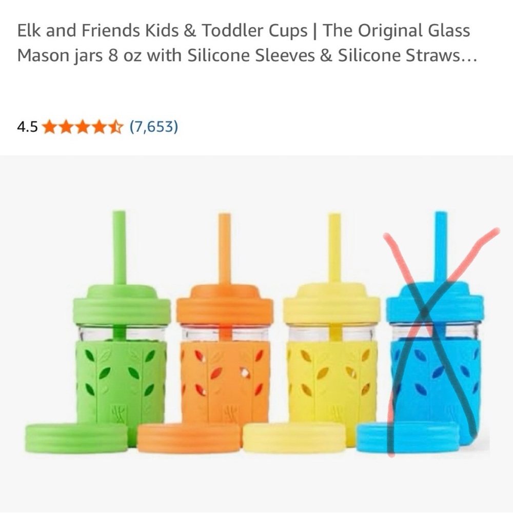 New Kids Glass Mason Jars with Silicone Sleeves